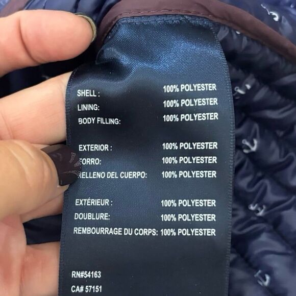 Tommy Hilfiger Women's Anchor Lightweight Packable Puffer Vest Navy Blue Large - Picture 6 of 8